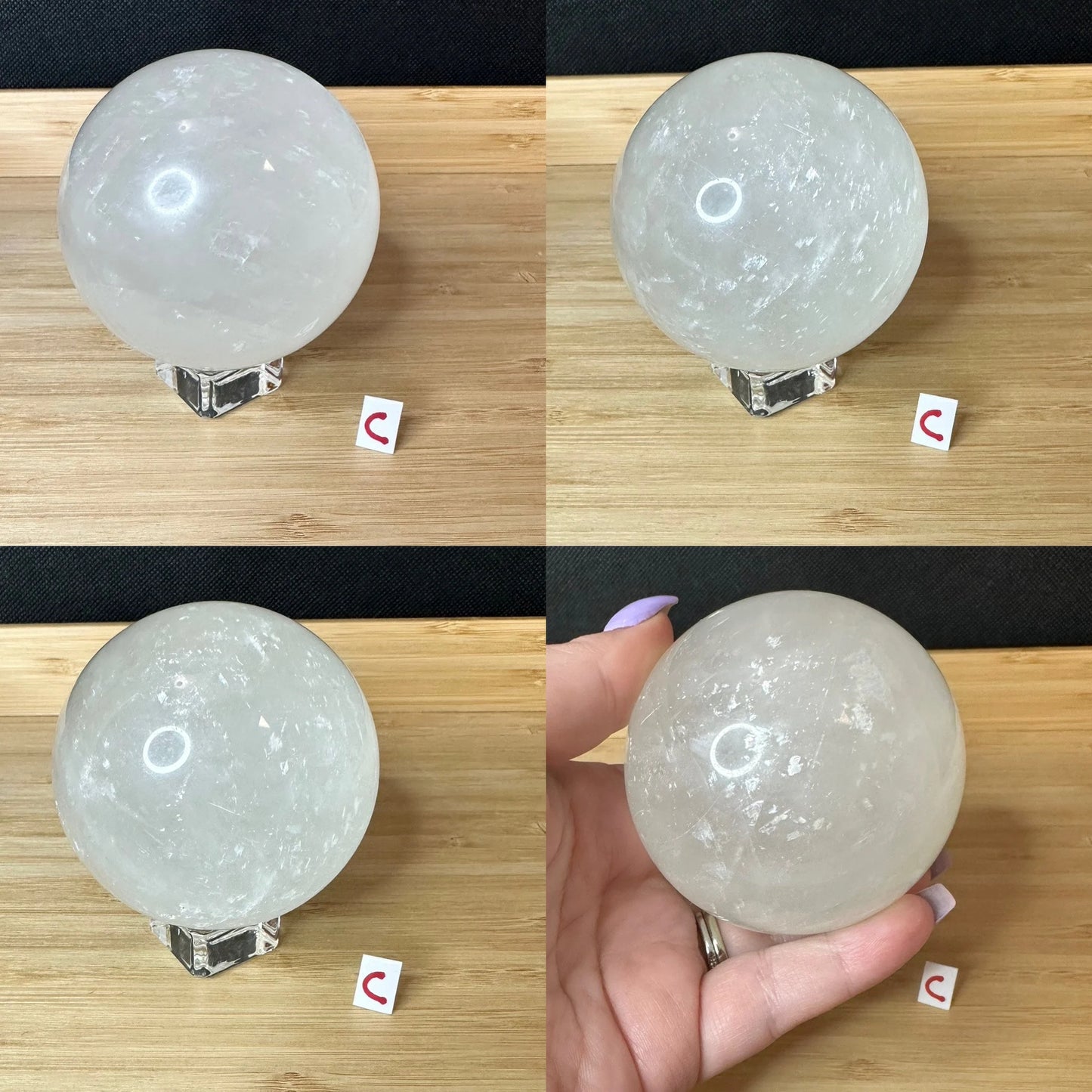 Honey Calcite Sphere - White Calcite Sphere