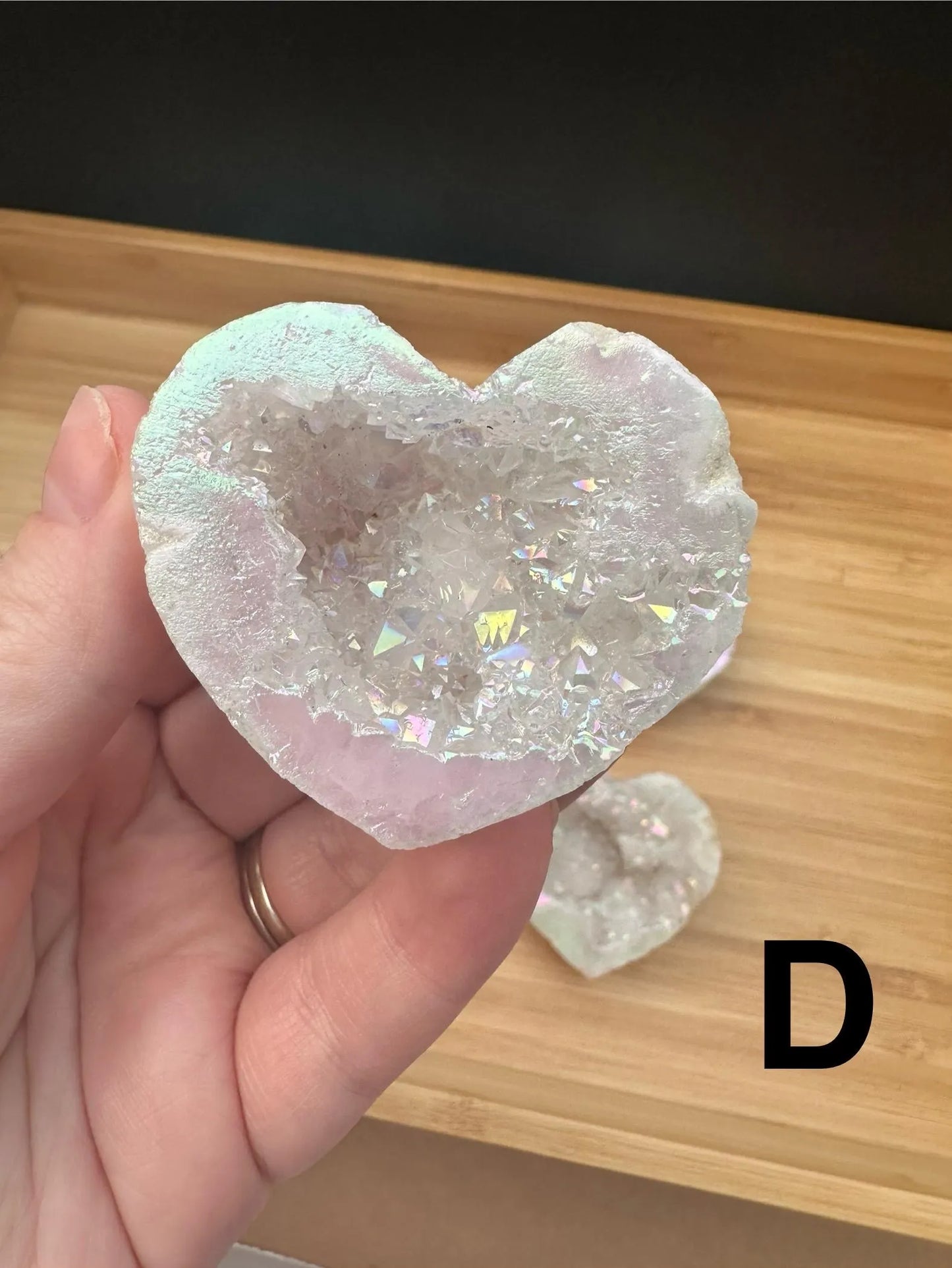 Aura Druzy Agate Heart