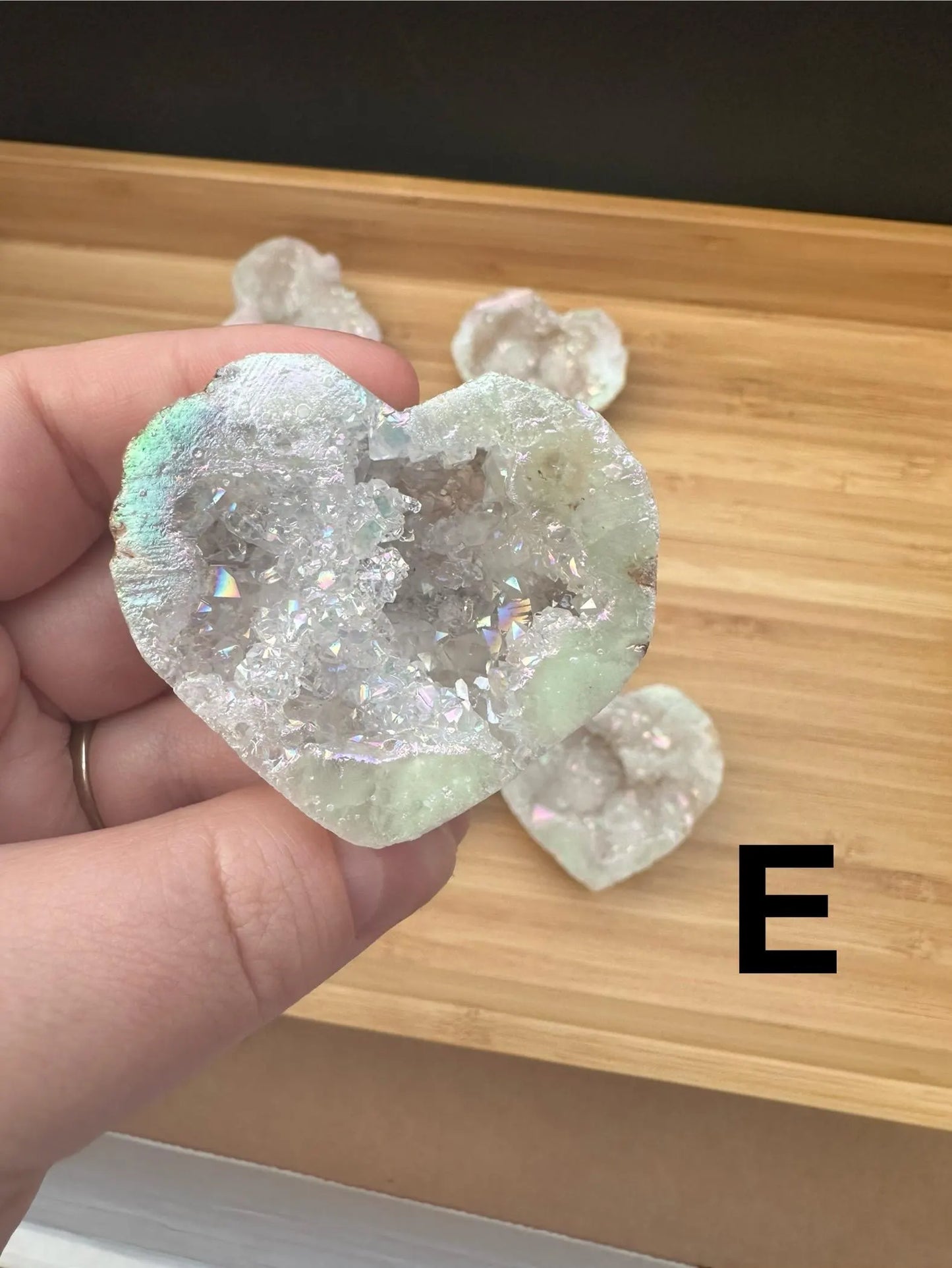 Aura Druzy Agate Heart