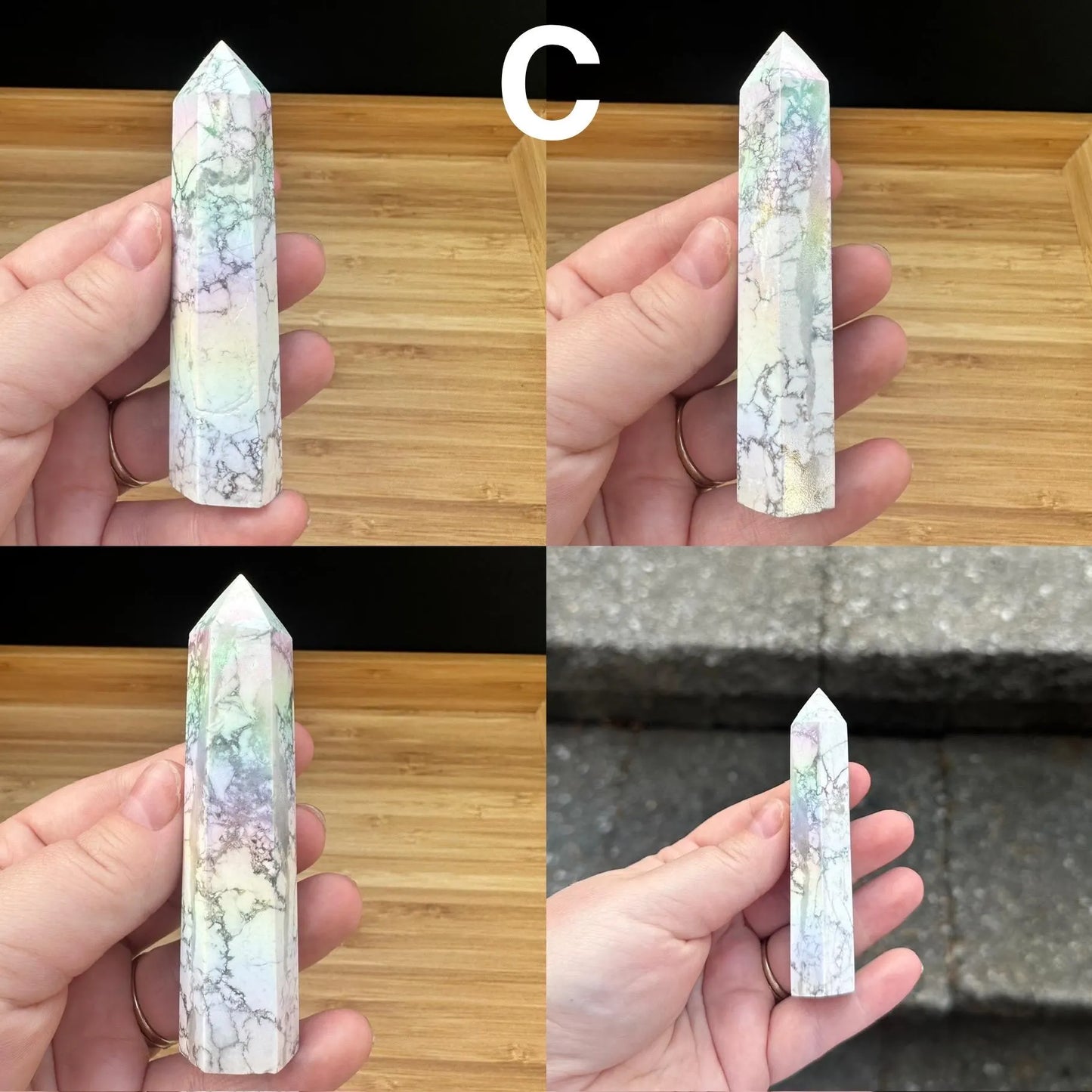 Aura Howlite Tower | Read description *some discounted