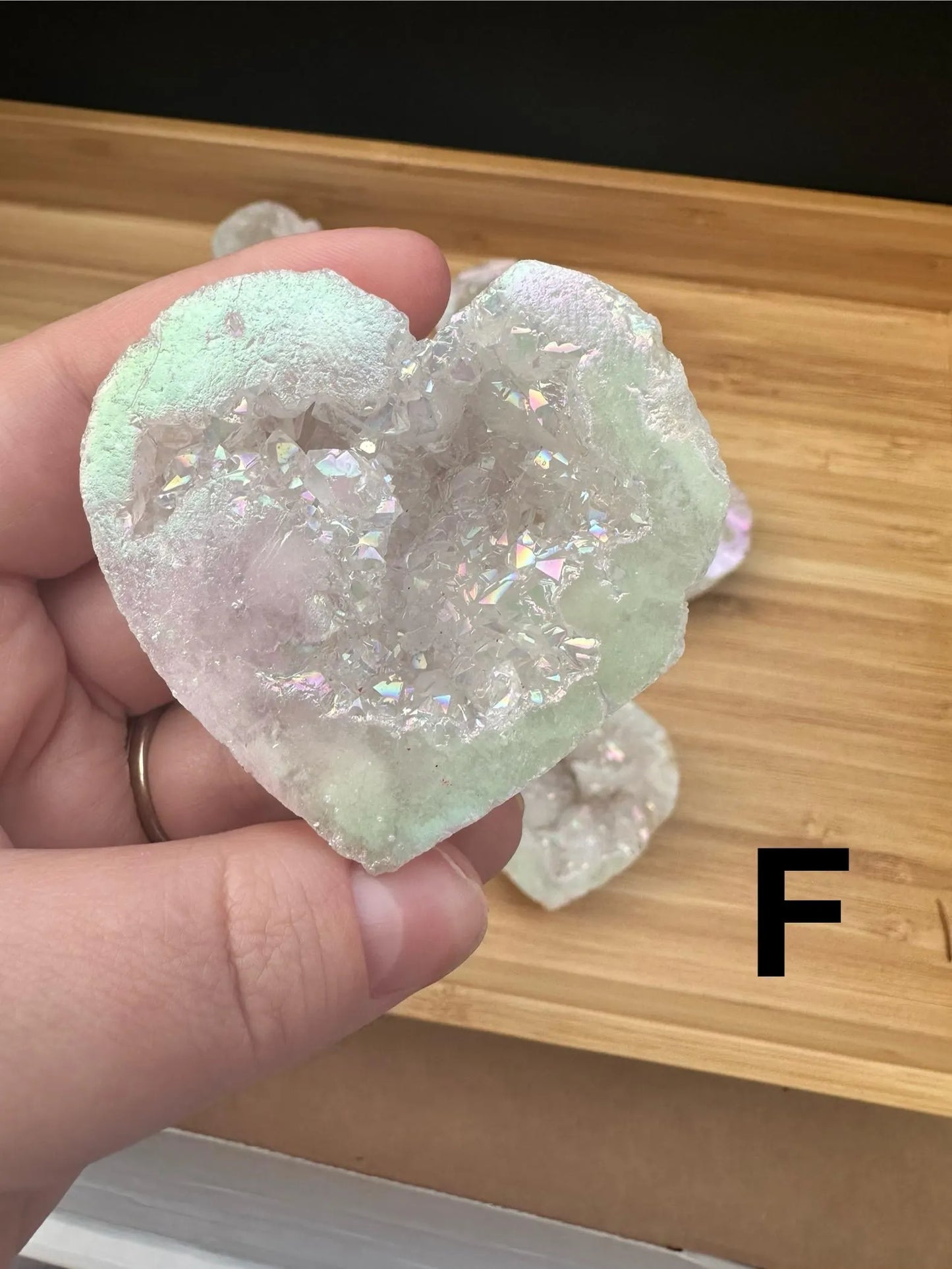 Aura Druzy Agate Heart
