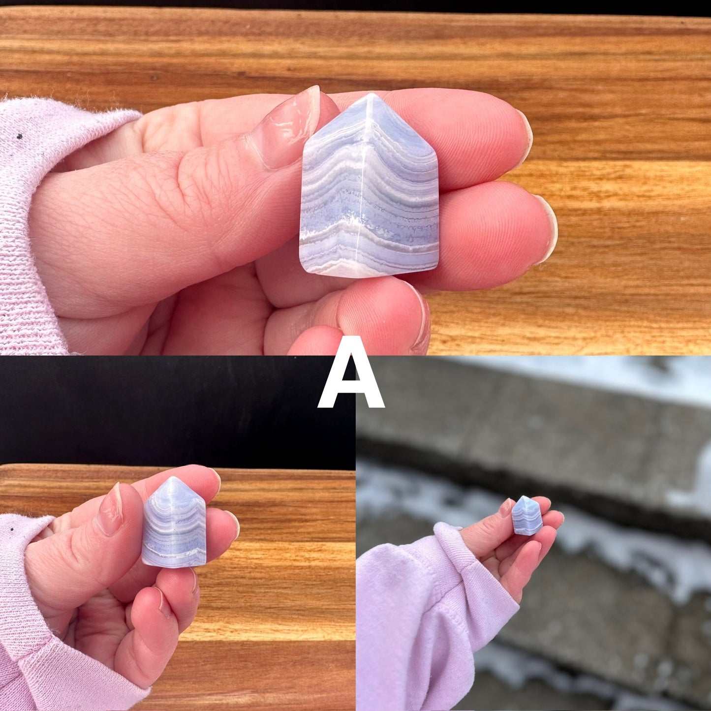 Mini Blue Lace Agate Tower