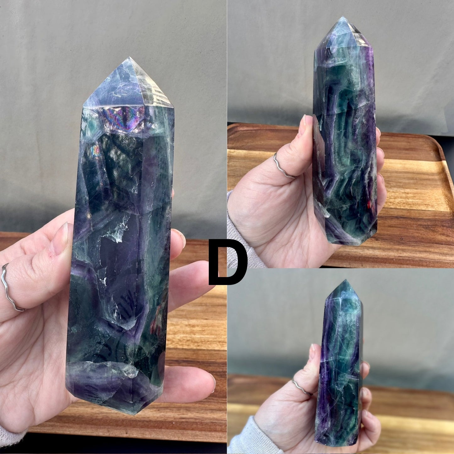 Fluorite Root Large Tower | A is Discounted due to chipped tip*