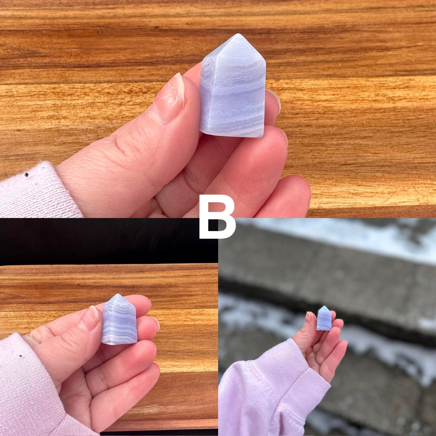 Mini Blue Lace Agate Tower