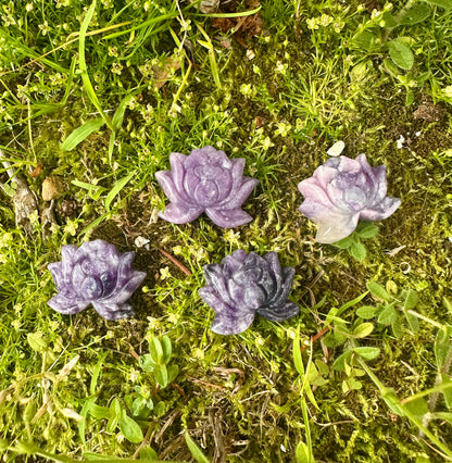 Lepidolite Lotus Flower