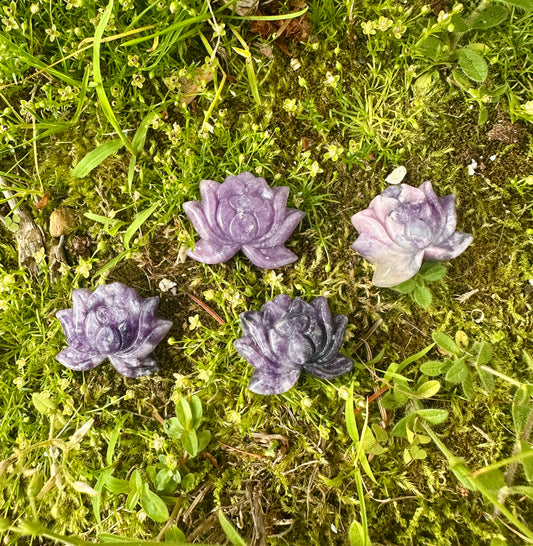 Lepidolite Lotus Flower
