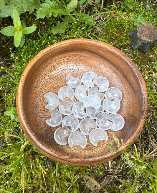 Mini Clear Quartz Moon