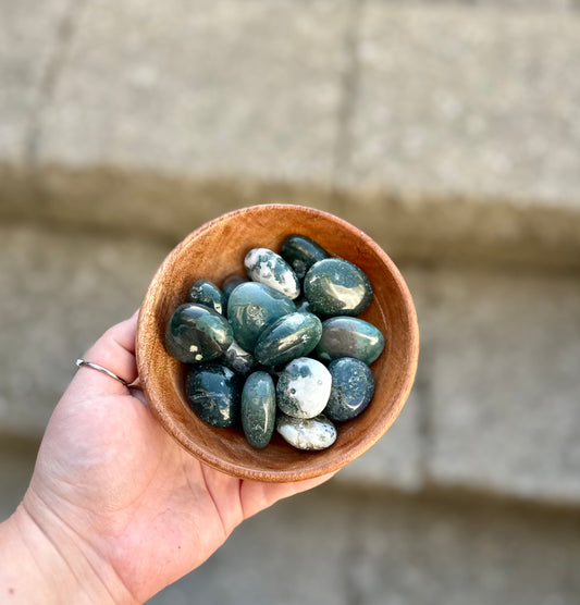 Moss Agate Tumble