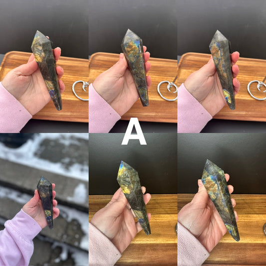Labradorite Wand with Stand