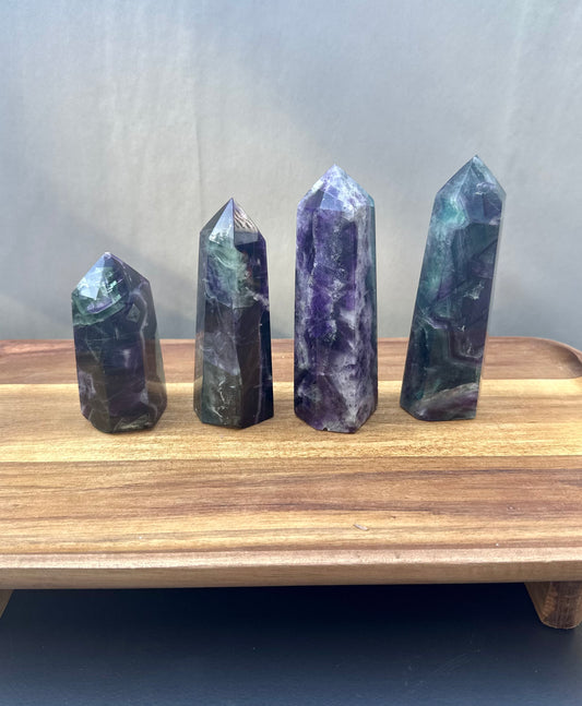 Fluorite Root Large Tower | A is Discounted due to chipped tip*