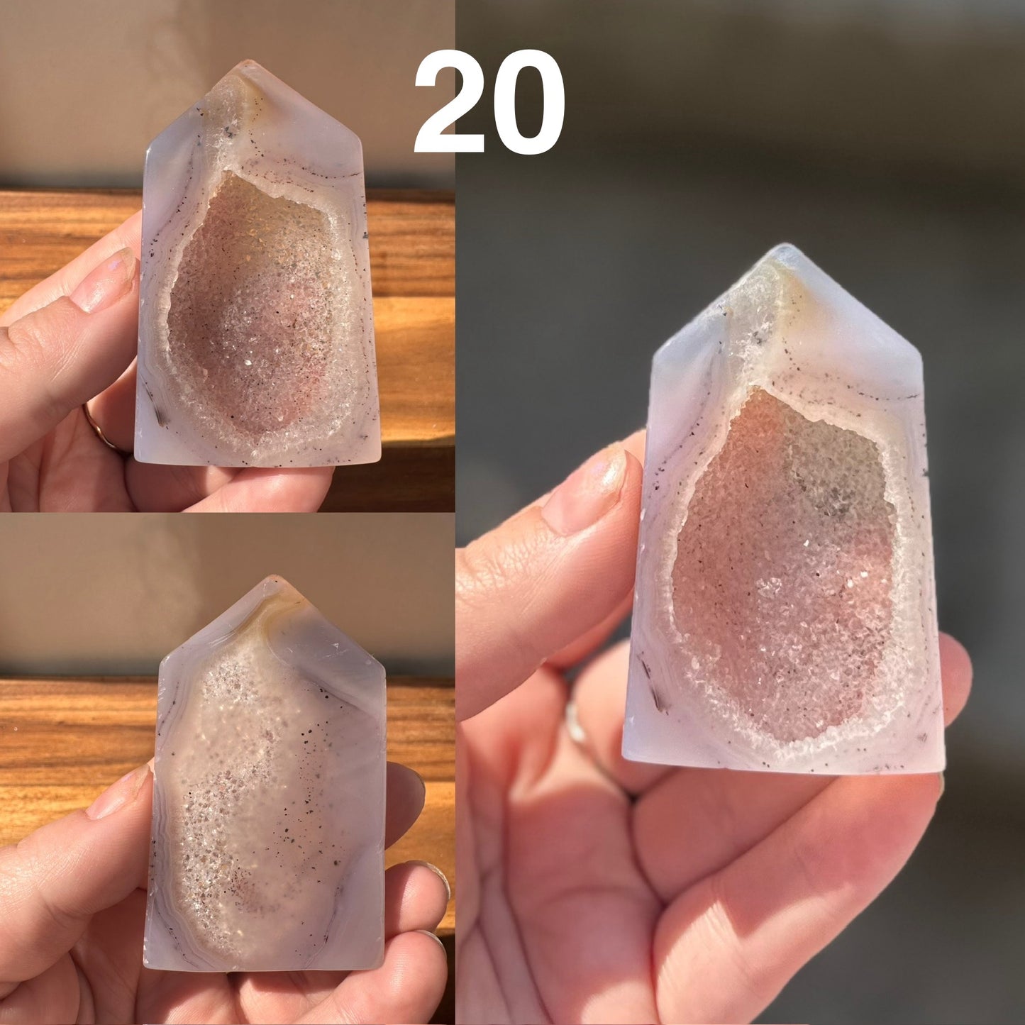 Druzy Agate Tower