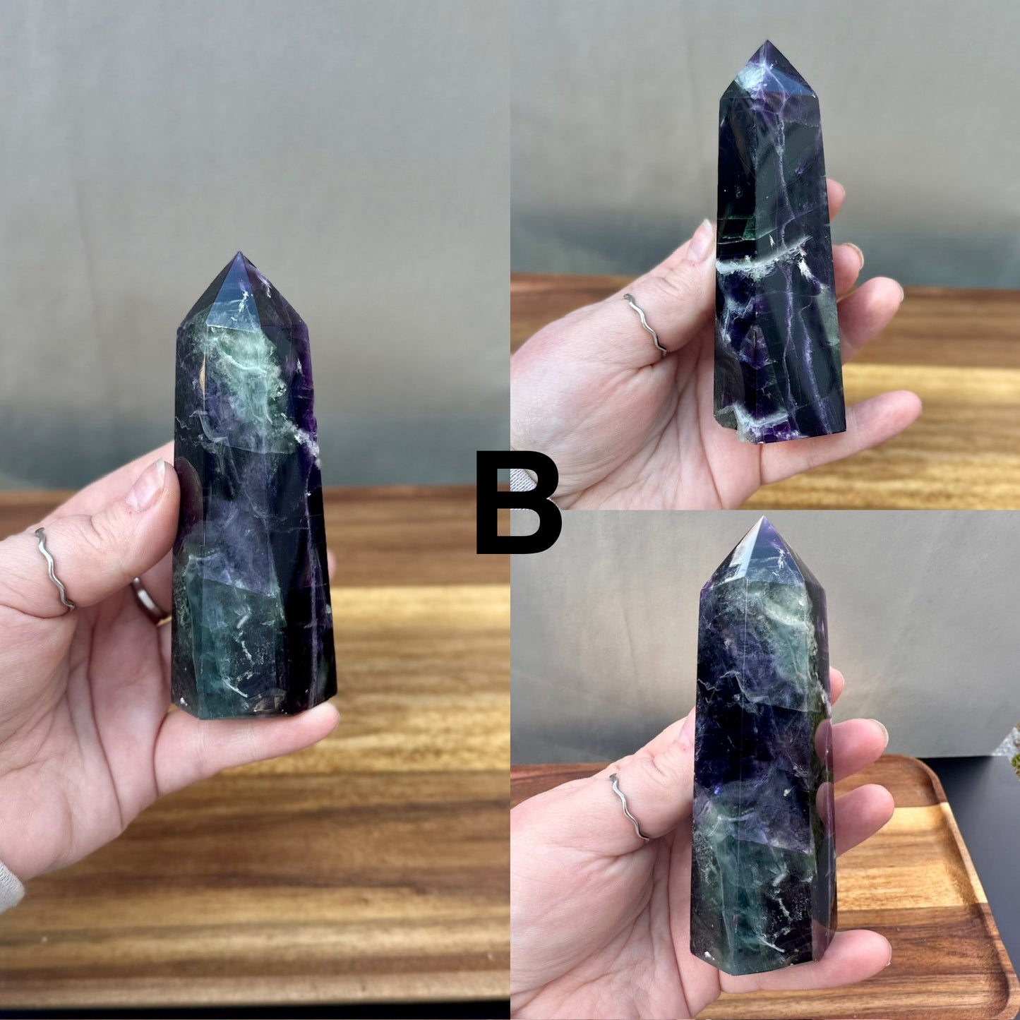 Fluorite Root Large Tower | A is Discounted due to chipped tip*