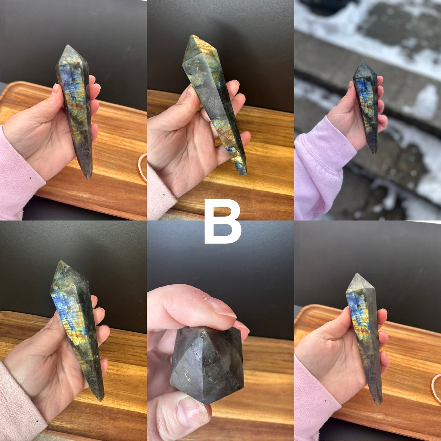 Labradorite Wand with Stand
