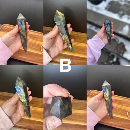 Labradorite Wand with Stand