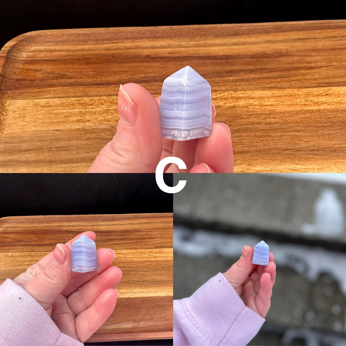 Mini Blue Lace Agate Tower