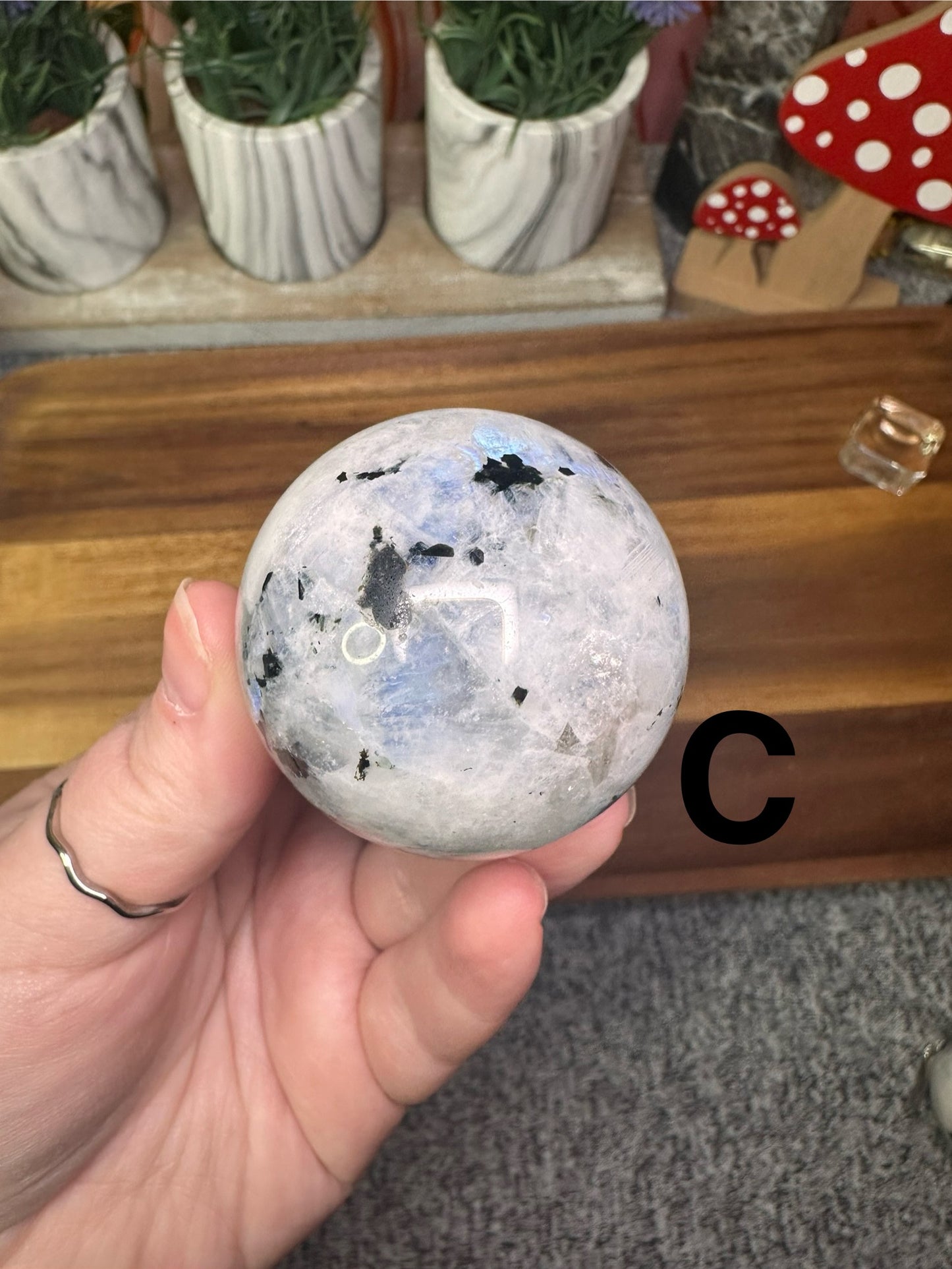 Rainbow Moonstone Sphere
