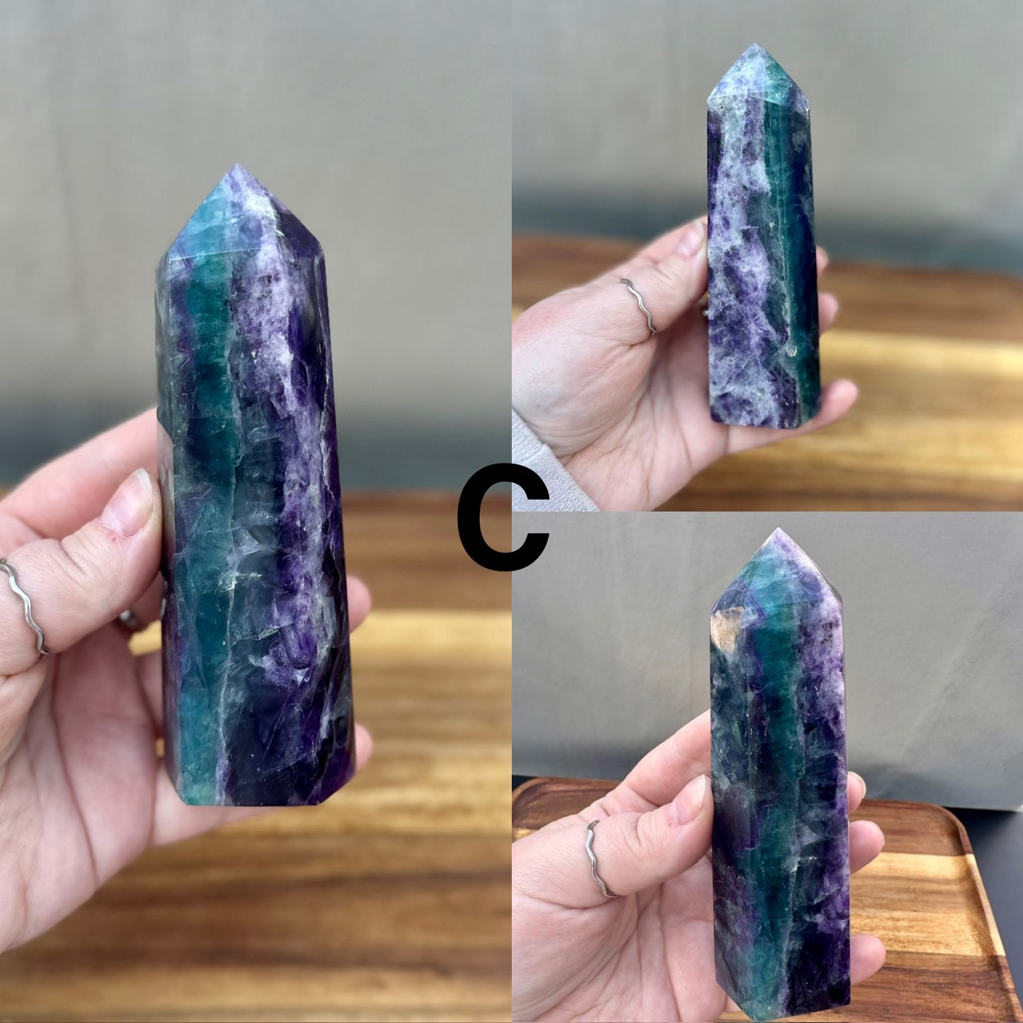 Fluorite Root Large Tower | A is Discounted due to chipped tip*