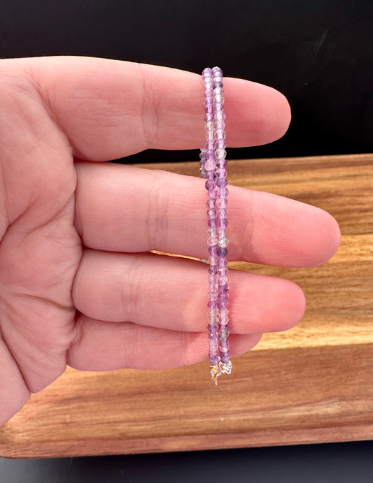 Adjustable Faceted Crystal Bracelet