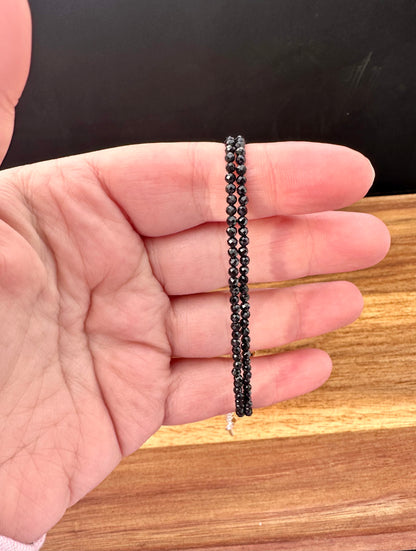 Adjustable Faceted Crystal Bracelet