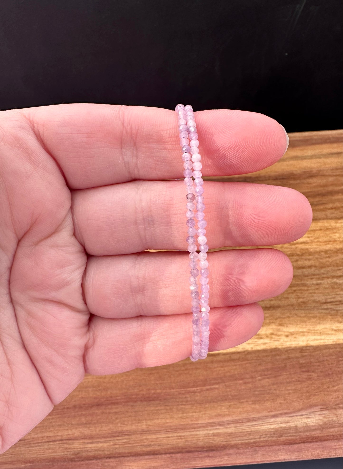 Adjustable Faceted Crystal Bracelet