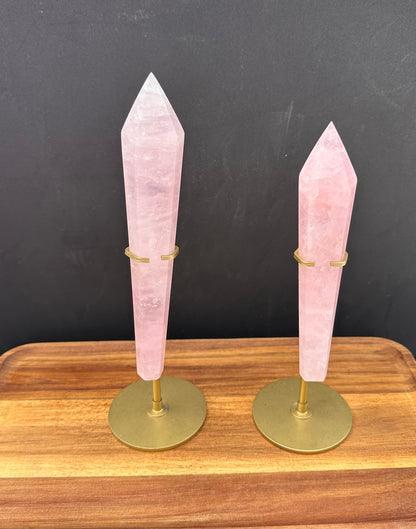 Rose Quartz Wand with Stand