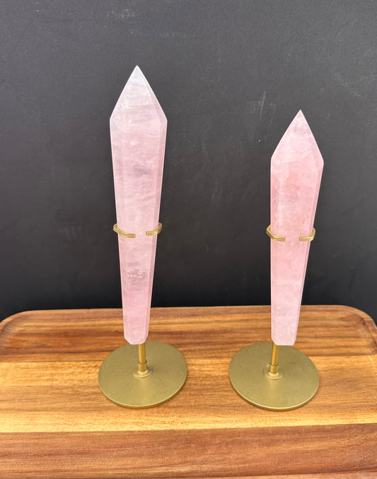 Rose Quartz Wand with Stand