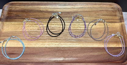Adjustable Faceted Crystal Bracelet