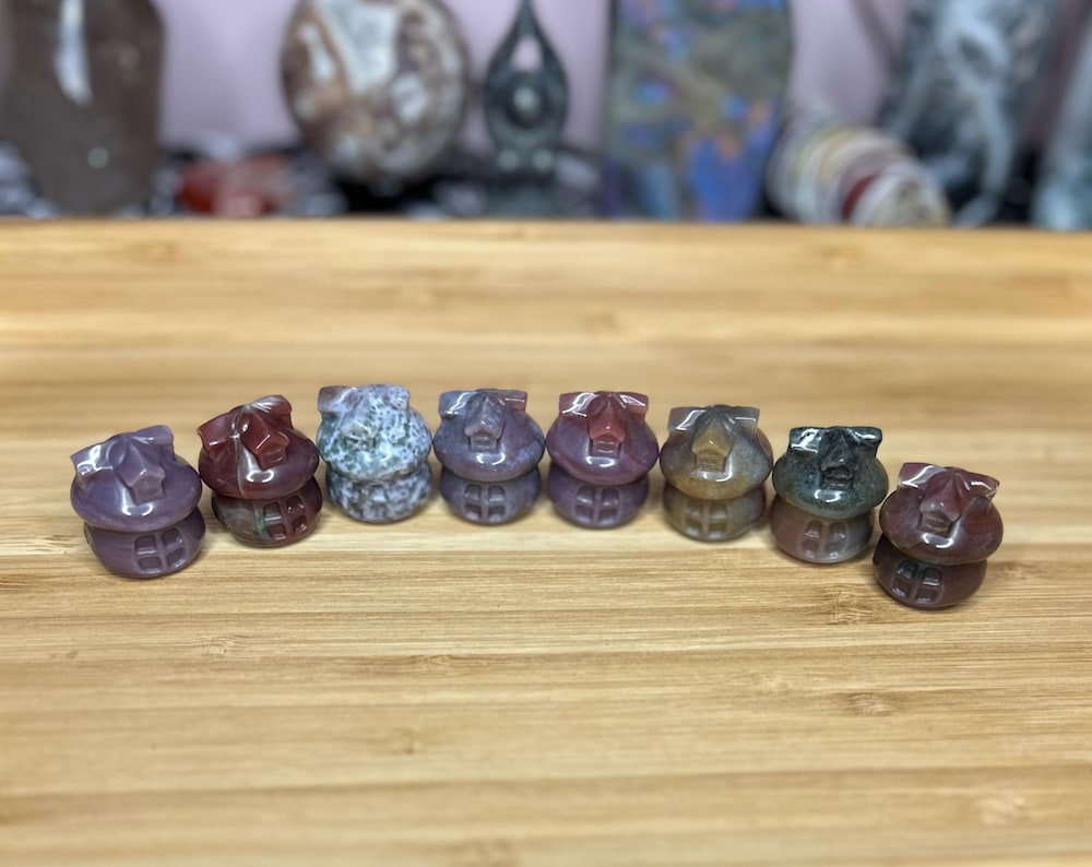 Pick your own Mini Ocean Jasper Fairy Mushroom House
