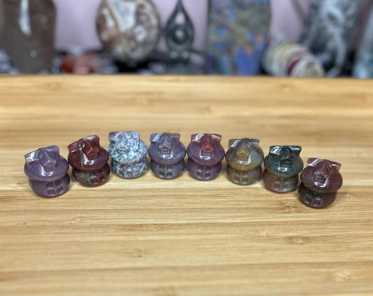 Pick your own Mini Ocean Jasper Fairy Mushroom House