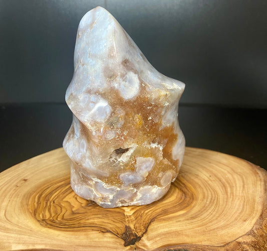 Ocean Jasper with Flower Agate Flame