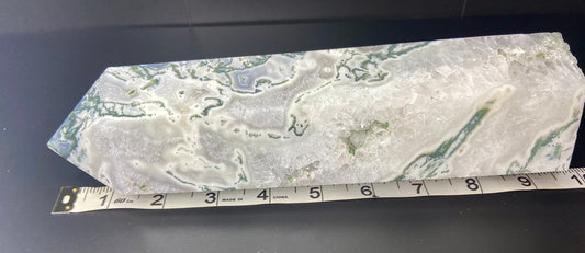 Large Moss Agate Tower