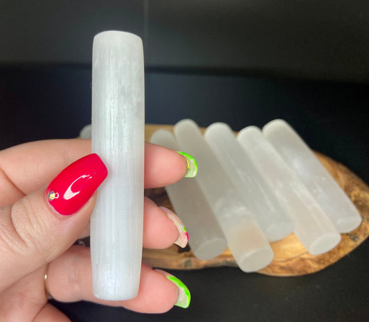 Selenite Round Stick