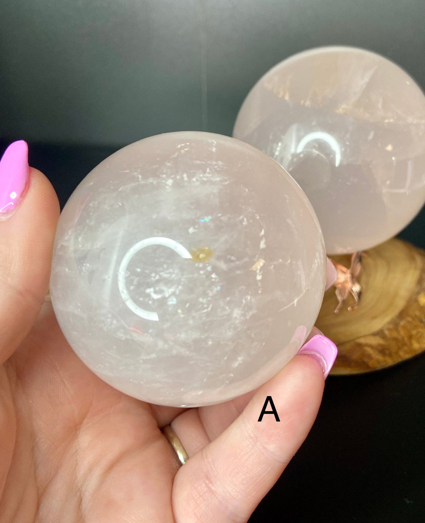 Star Rose Quartz Sphere