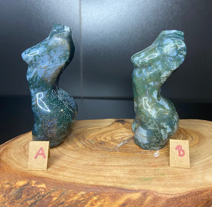 Moss Agate Goddess Lady Body