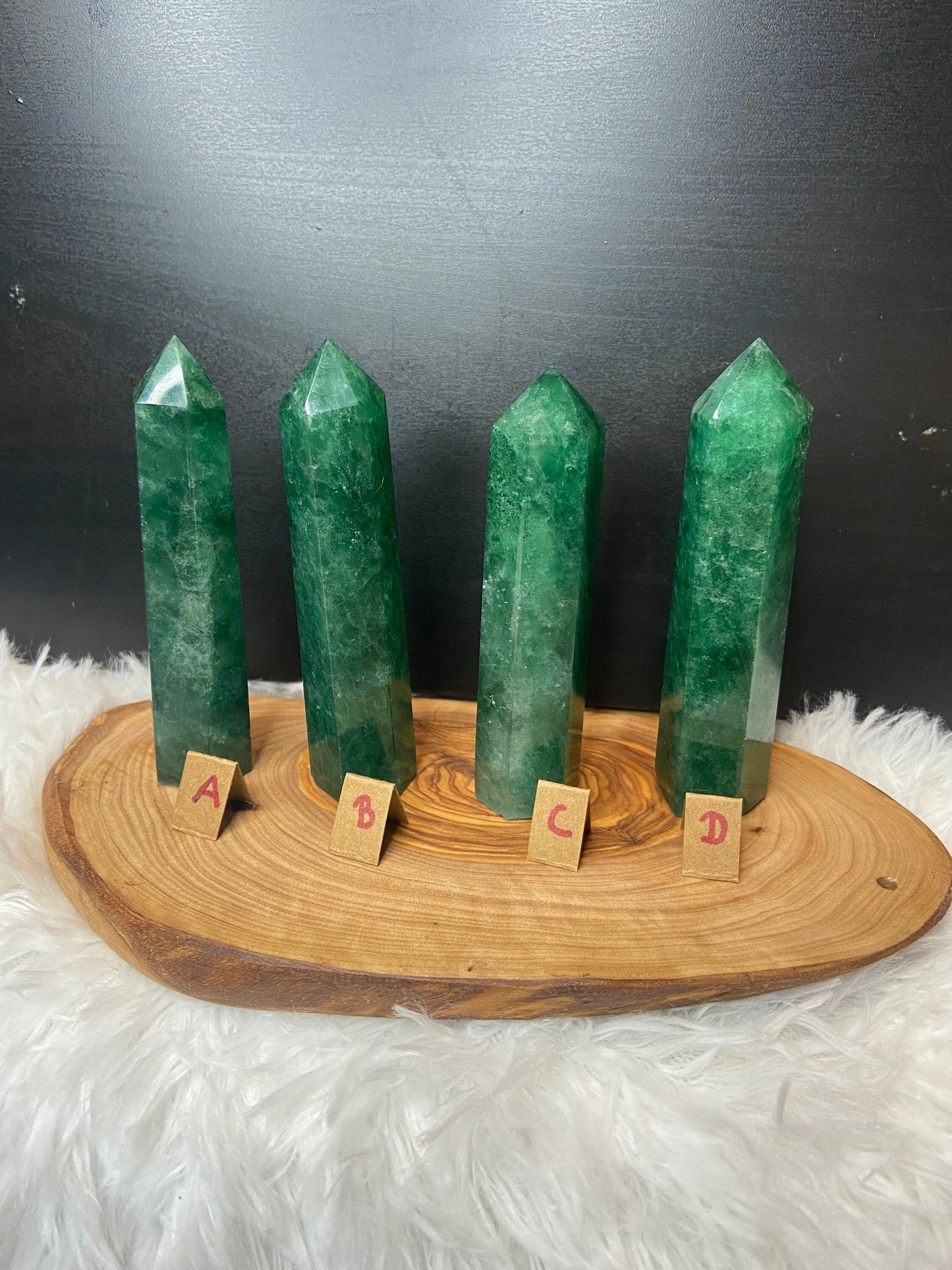 Green Strawberry Quartz Tower