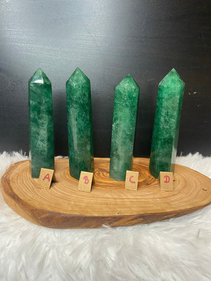 Green Strawberry Quartz Tower