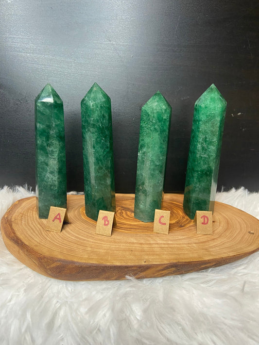 Green Strawberry Quartz Tower