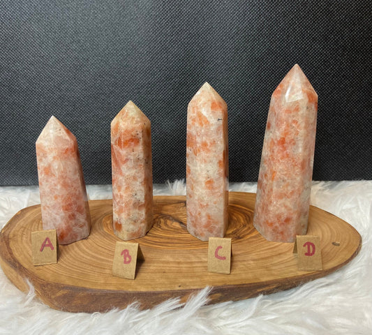 Natural Golden Sunstone Tower- Golden Flash