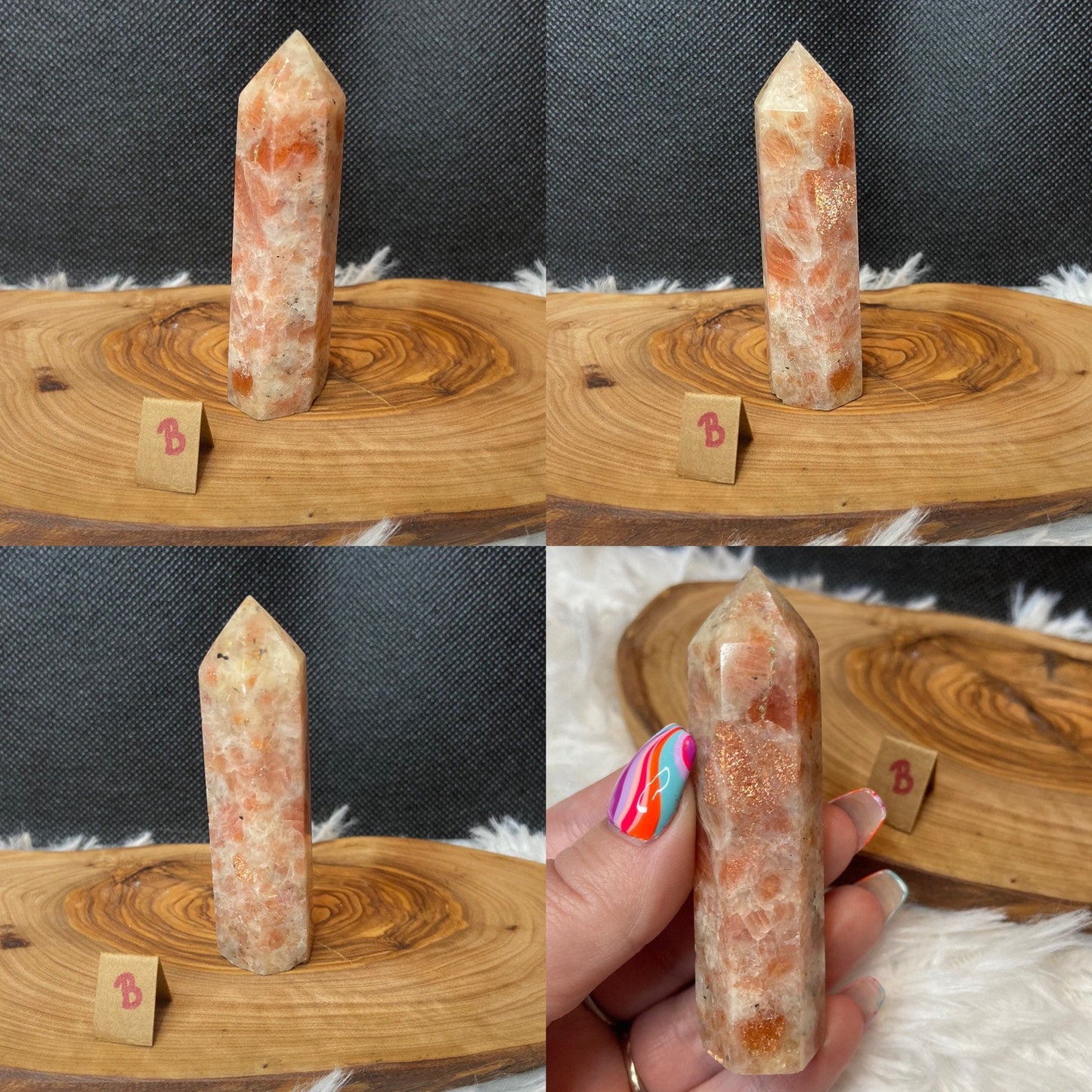 Natural Golden Sunstone Tower- Golden Flash