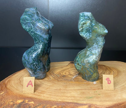 Moss Agate Goddess Lady Body
