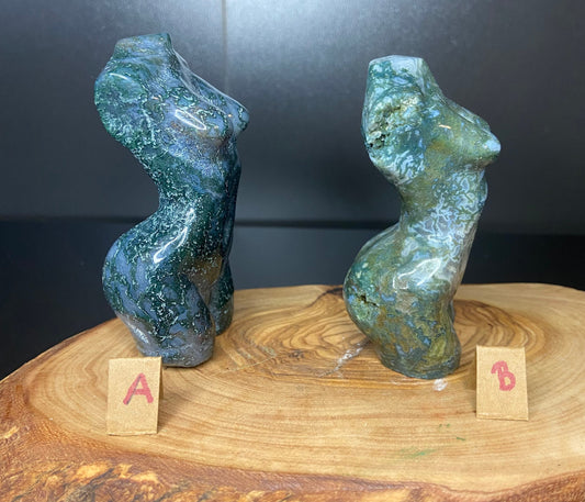 Moss Agate Goddess Lady Body