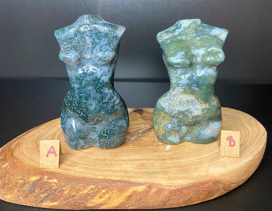 Moss Agate Goddess Lady Body