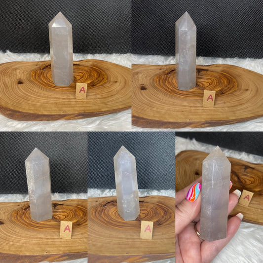 Blue Rose Quartz Tower