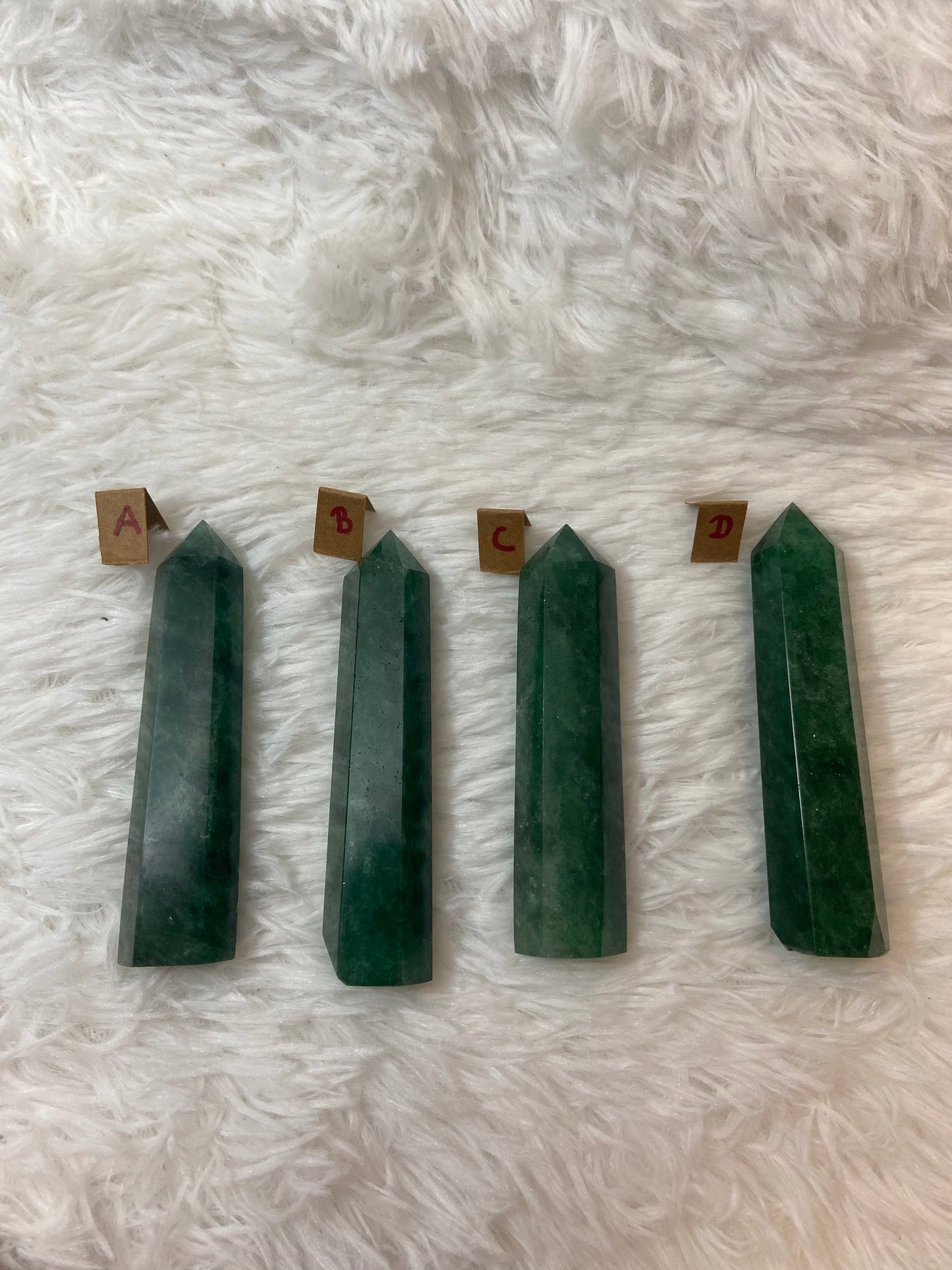 Green Strawberry Quartz Tower