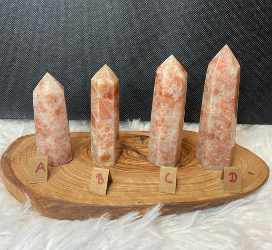 Natural Golden Sunstone Tower- Golden Flash