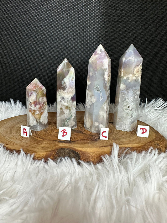 Aura Flower Agate Tower