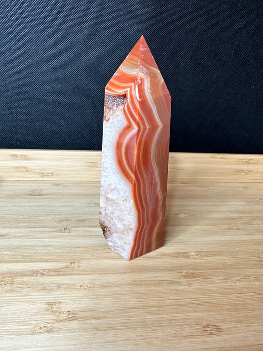 Carnelian Large Tower - *Discounted One side is cut at an angle but stands perfectly straight