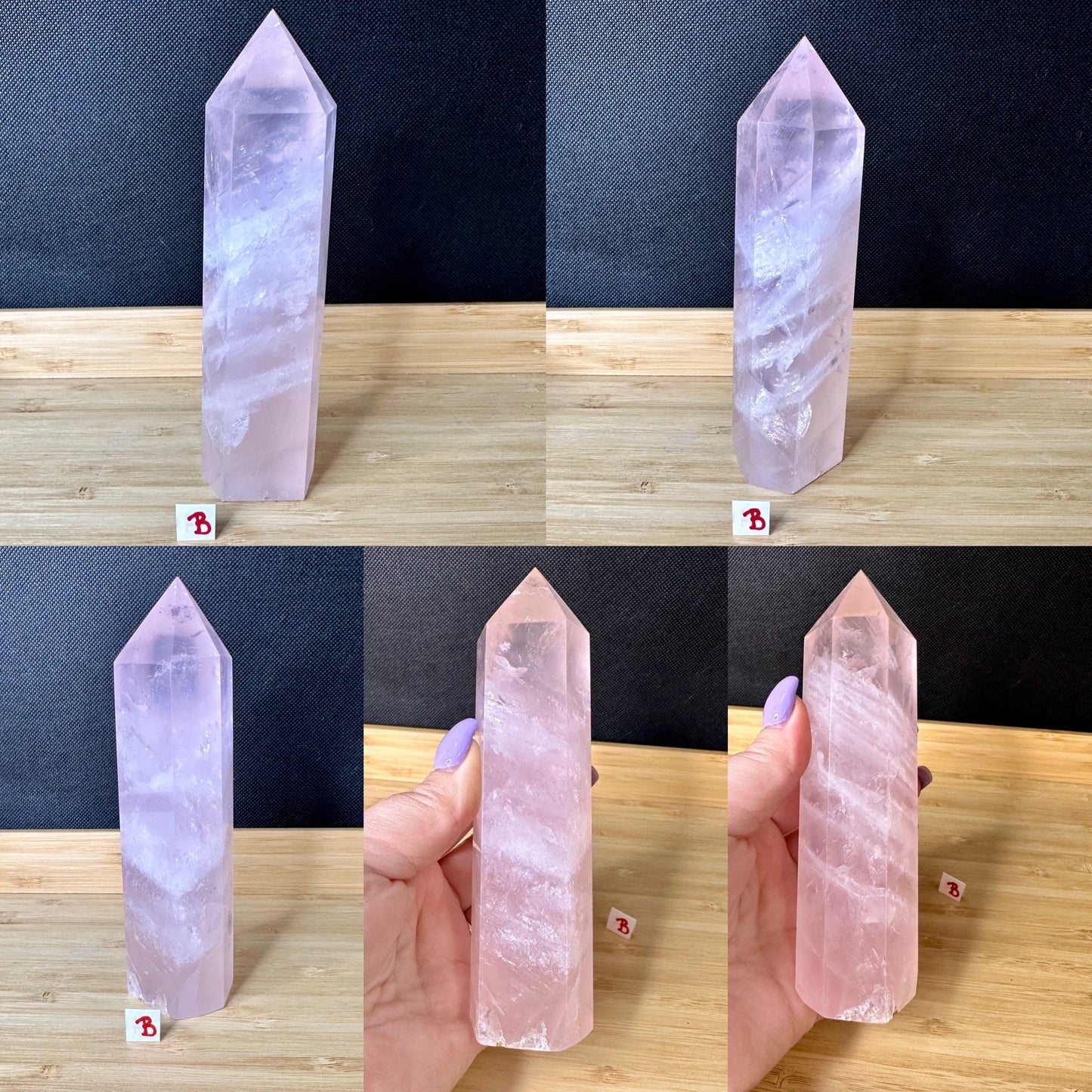 Large Rose Quartz Tower