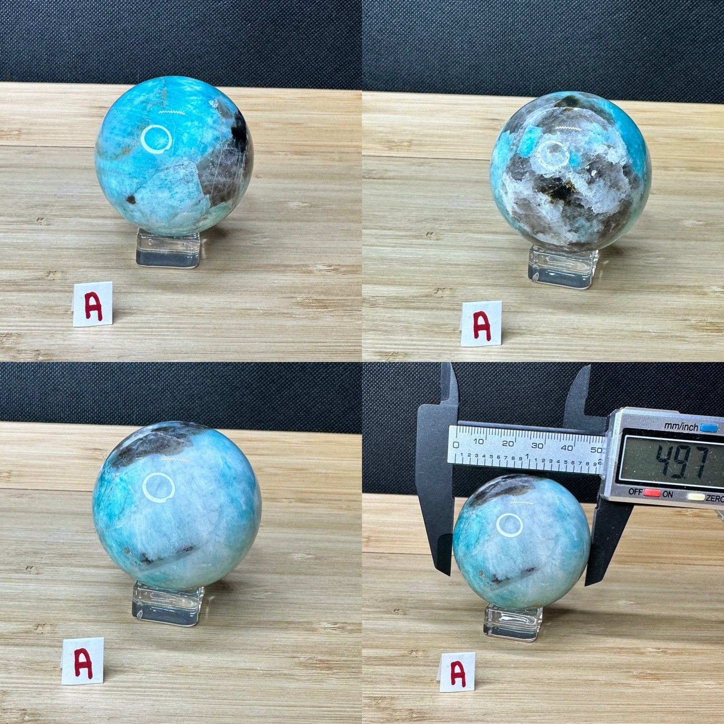Amazonite with Smokey Quartz Sphere