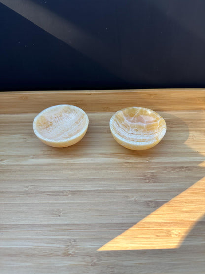 Orange Calcite Bowl